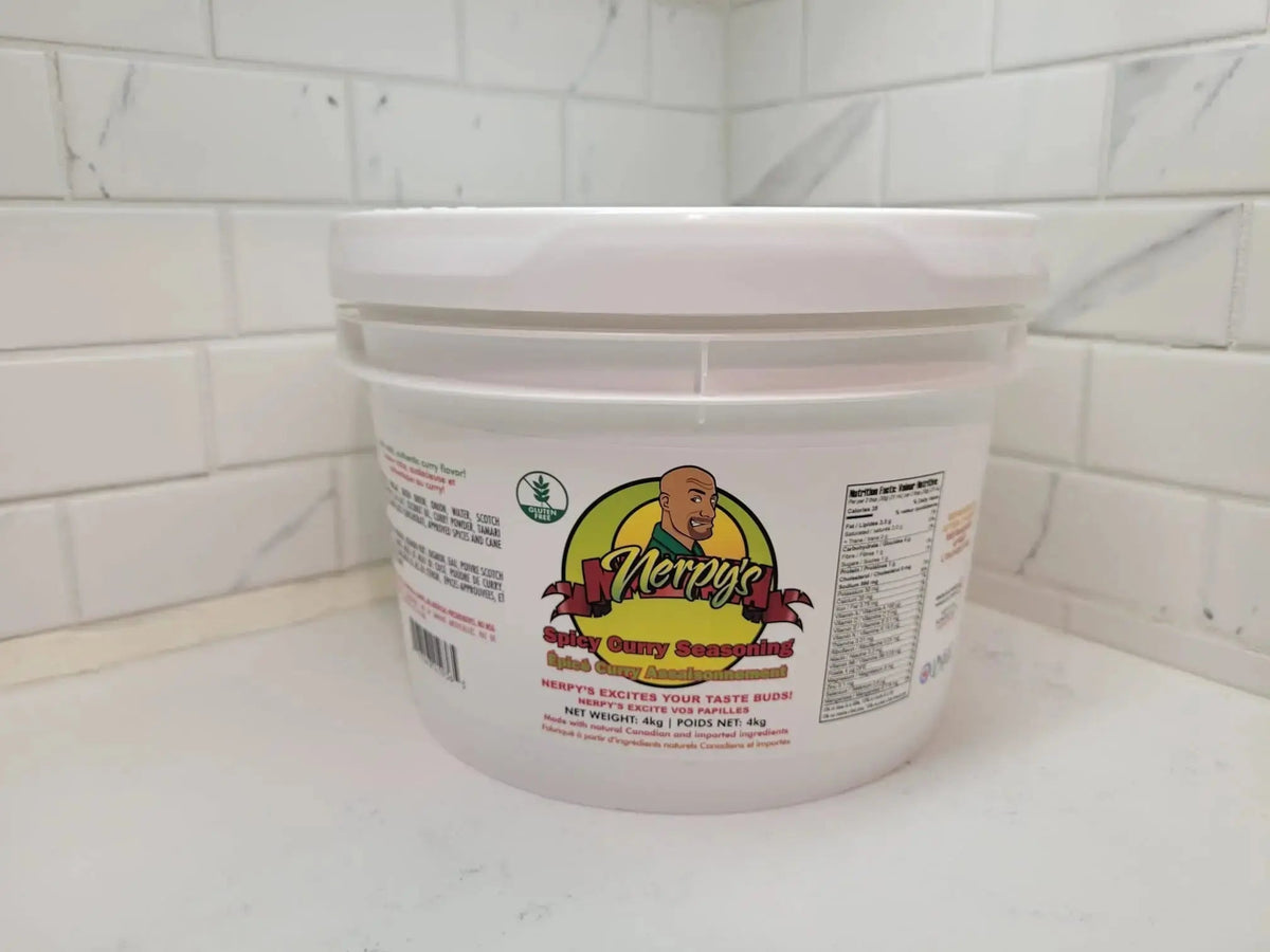 Nerpy's Spicy Jamaican Curry Seasoning 4kg food service pail – wet curry paste & marinade