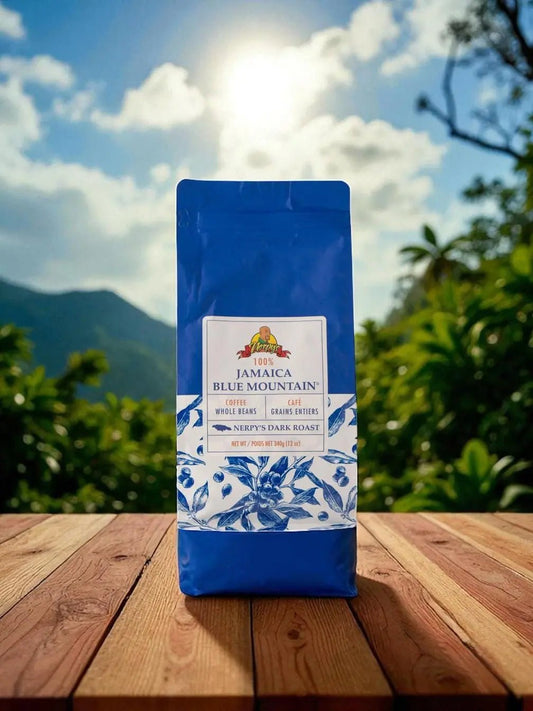 Jamaica Blue Mountain Coffee – 100% Whole Bean Medium-Dark Roast, 227g, Rainforest Certified - Nerpy's Inc.
