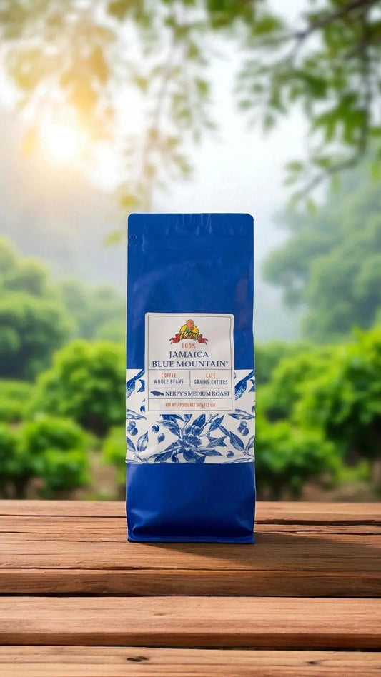 Jamaica Blue Mountain Coffee – 100% Whole Bean Medium Roast, 227g, Rainforest Certified - Nerpy's Inc.