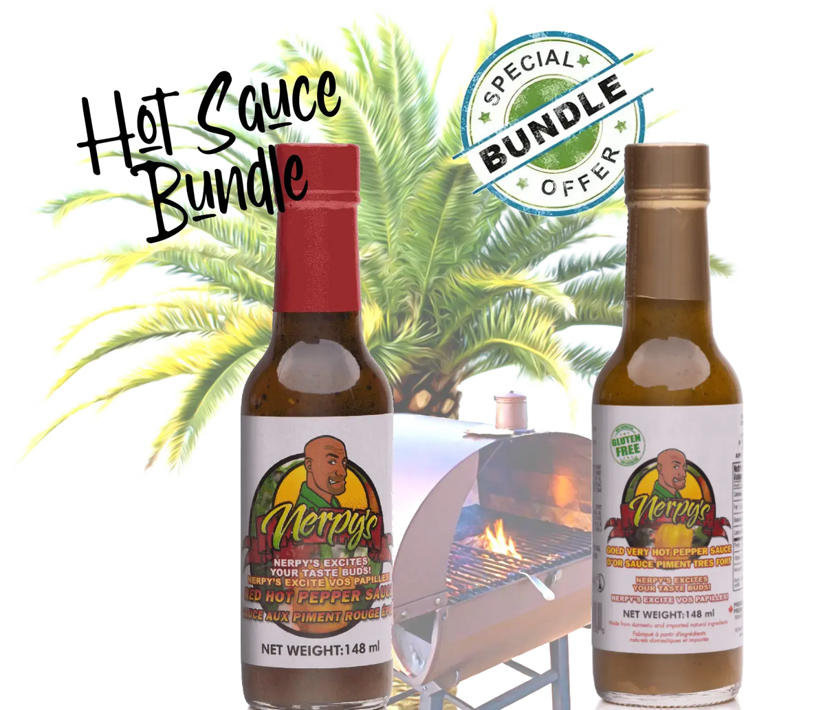 Nerpy's hot sauce bundle gift set – Caribbean Scotch Bonnet pepper sauce variety pack, gluten-free