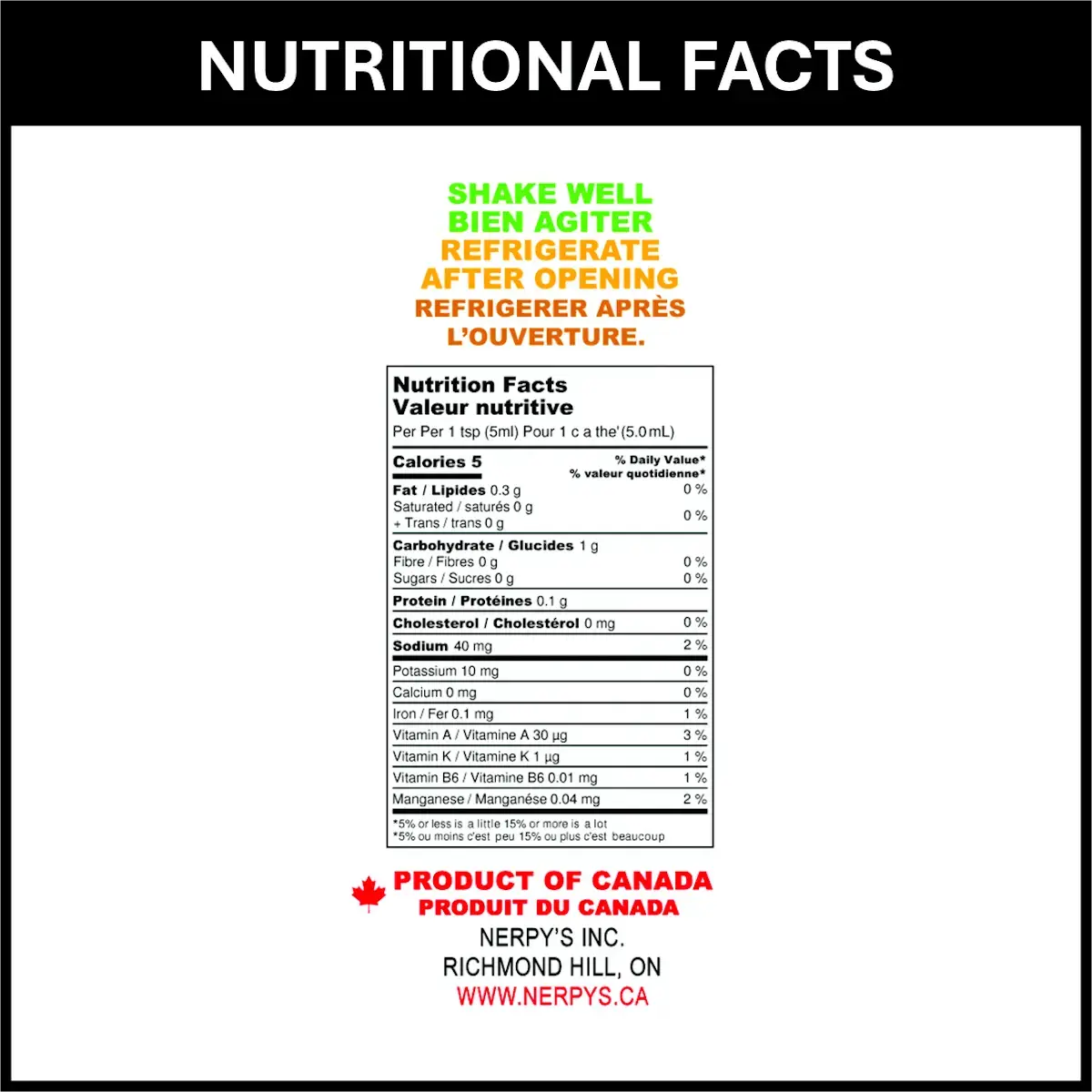 Nerpy's Red Hot Sauce – West Indies Pepper & Pomegranate, 148ml, Gluten-Free, Made in Canada - Nerpy's Inc.