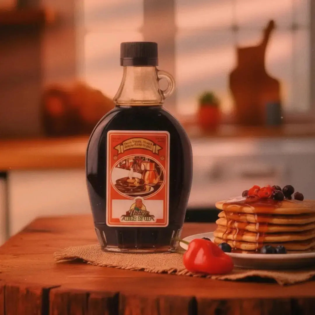 Nerpy's Scotch Bonnet hot maple syrup bottle – Caribbean spiced Canadian maple syrup, Ontario