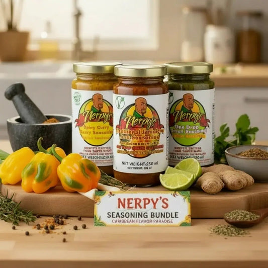 Nerpy's Seasoning Bundle – Jerk, Green & Curry Seasonings, Gluten-Free, Made in Canada - Nerpy's Inc.
