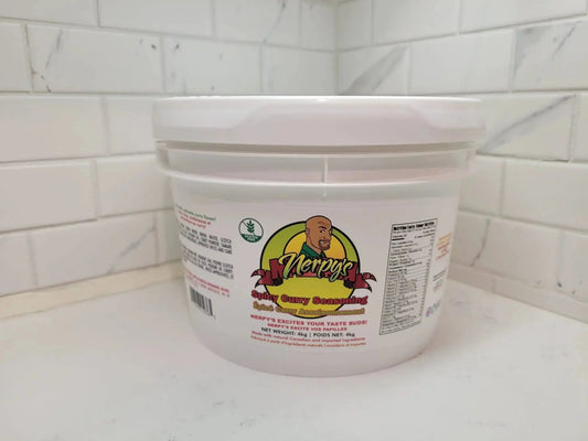 Nerpy's Spicy Jamaican Curry Seasoning 4kg food service pail – wet curry paste & marinade